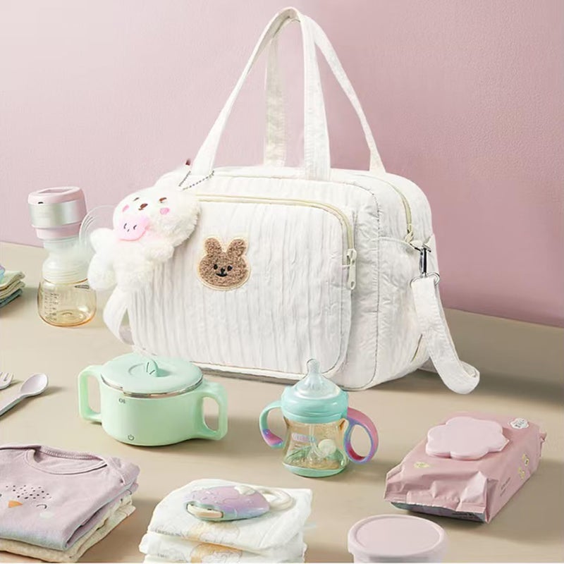 NIKUKY Baby Diaper Bag Tote, Cute Small Crossbody Nappy Mommy Bag, Lightweight Travel & Hospital Multifunction Storage Tote - Image 2